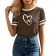 thumbnail image 2 of Neewe Blouse for Women Dressy Casual Short Sleeve Color Block Tops Fashion Peint Crew Neck Tunic Shirts Summer Clothes, 2 of 8