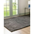 thumbnail image 6 of Unique Loom Solid Shag Collection Area Rug (7' 10" x 10' Rectangle Graphite Gray), 6 of 7