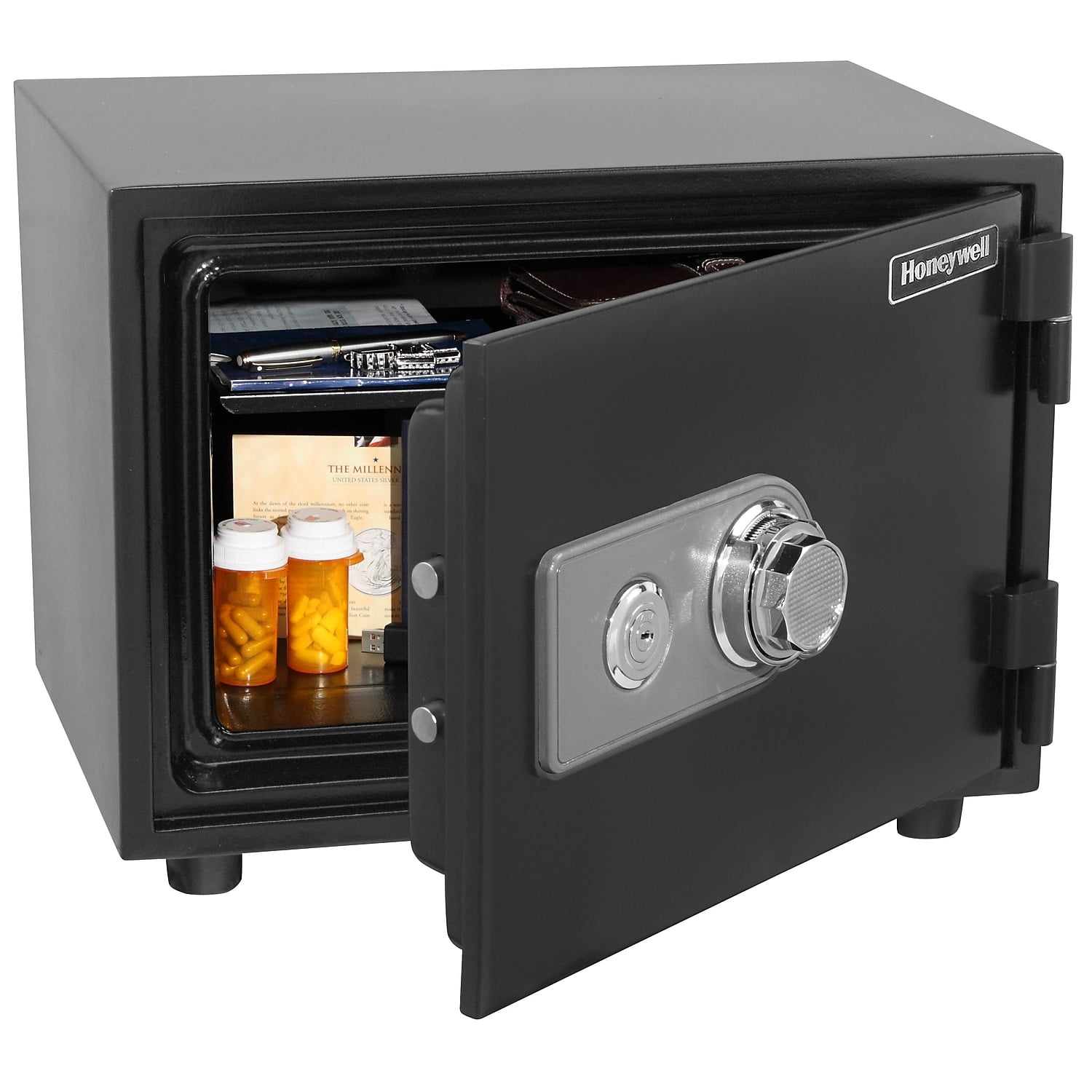 Honeywell Safes, 0.58 Cu ft, 1 Hour Fire Safe Water Resistant Steel Security Combo Safe, 2103