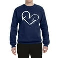 thumbnail image 2 of Wild Bobby Heart Made Of Faith Inspirational/Christian Unisex Crewneck Graphic Sweatshirt, Navy, XX-Large, 2 of 5