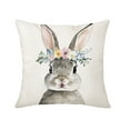 thumbnail image 2 of FcBaudy Easter Pillow Rabbits And Easter Egg Patterns Throw Pillow Cases Decorative Cushion Covers For Sofa Couch Home Easter Decor Linen pillowcase, 2 of 6
