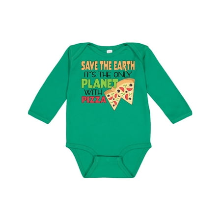 

Inktastic Save the Earth It s the Only Planet with Pizza Gift Baby Boy or Baby Girl Long Sleeve Bodysuit