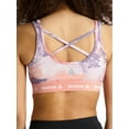thumbnail image 2 of Reebok Womens Splatter Print Medium Impact Sports Bras with Removable Cups, 2 of 4