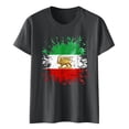 thumbnail image 1 of Tops de Cuello Alto para las Mujeres Amante Impreso Cuello Redondo Manga Corta Camiseta Casual, Blusa Diaria de Estiramiento Suave, 1 of 5