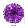 thumbnail image 2 of PET Cheerleading Pom Poms with Finger Holes for Sport Team Spirit Fun Dance Stage Events, Purple Silver 4 Pack, 2 of 6