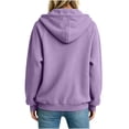thumbnail image 6 of YanHoo Corduroy Hoodies for Women Long Sleeve Zip Up Hooded Sweatshirts Loose Solid Color Pullover Tops with Pocket, 6 of 7