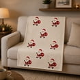 thumbnail image 5 of Roiihwy Christmas Throw Blanket for Couch, Holiday Christmas Decorative Flannel Fleece Blanket, Soft, Cozy, Plush, Warm Winter Cabin Christmas Decorations, 27X39In, B, 5 of 6