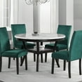 thumbnail image 6 of Kate 47 Inch Round Dining Table with Faux Marble Top White and Black - Saltoro Sherpi, 6 of 6
