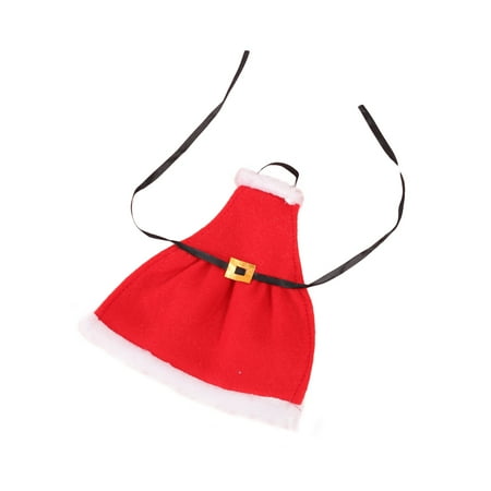 

Christmas Wine Bottle Cover Holder Gift Bag Xmas Eve Dinner Table Decoration Candy Bags (Red)