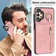 thumbnail image 5 of Jiahe Cover Wallet Case for Samsung Galaxy A14 5G 6.6 inch,RFID Blocking Credit Card Slot PU Leather Shockproof with Ring Holder Stand Case Cover,Pink, 5 of 8