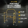 thumbnail image 3 of Metaltech I- IMCNT Job Site Series 4-3/4 4 x 2 ft. Scaffold 500 lb. Load Capacity, 4-3/4' x 4' x 2', 3 of 9