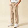 thumbnail image 6 of HAOTAGS Kids Printed Elastic Waistband With Pockets Loose Pants (5-15) Outdoor Casual Nylon Spandex Trousers Khaki Size 9, 6 of 10