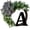 A, variant on RKZDSR Decorative Letter Wreath with Bow Knot Pendant - Door Hanging Home Decor, Rattan Ring for Wall and Window Decoration