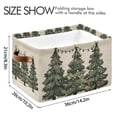 thumbnail image 4 of Yayeee 2 Pack Canvas Storage Basket with Handles for Shelves Fabric Bins Closet Organizer, Christmas Stars, 4 of 8