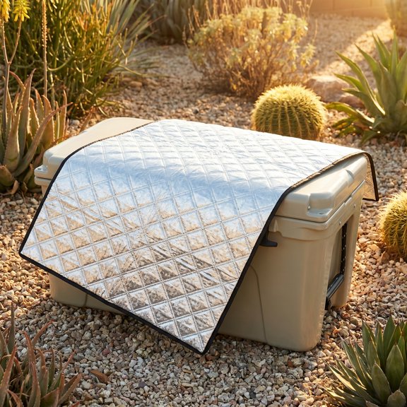 ETEREAUTY Weather-Resistant Insulated Beverage Cooler Cover with Reflective Aluminum Foil Sunshade