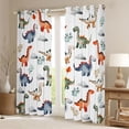 thumbnail image 2 of Castle Fairy Cute Dinosaur Curtains Pack of 2 (42x84 Each),Animal Dino Curtains Blackout, 2 of 6