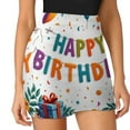 thumbnail image 3 of Happy Birthday Celebration Image Women's Shorts Non-Slip Single Pocket A-line Trouser Skirt Summer Shorts Casual Shorts for Women, 3 of 7