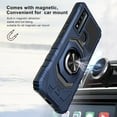 thumbnail image 6 of Spy Case for Moto Edge+ 2022 Case w/Tempered Glass Screen Protector Ring Stand Car Mount Kickstand Hybrid Hard Shockproof Phone Case - Blue, 6 of 7