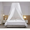 thumbnail image 5 of Double Layer Princess Round Dome Canopy Bed Curtain for Girls Adults,Children Dreamy Mosquito Net,Cute Bedroom Decoration Castle Play Tent Reading Nook Canopies (Dome-White/White), 5 of 14