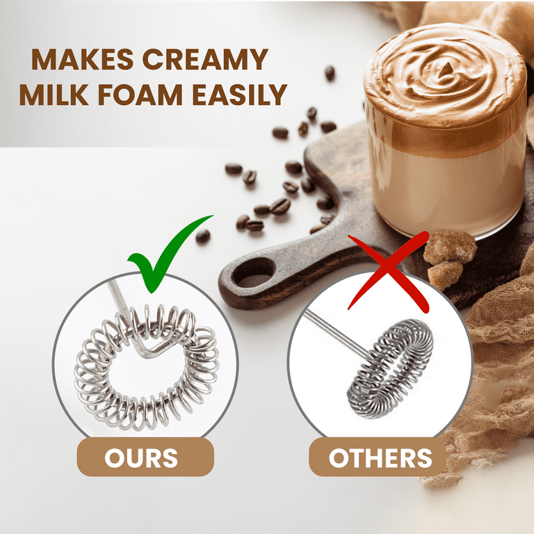 Frugality Handheld Electric Milk Coffee Cappuccino Drink Cream Frother  Mixer Stirrer Foamer Egg Beater Whisk Latte Accessories - Black