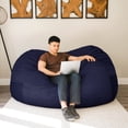 thumbnail image 5 of Big Joe Fuf 8Ft Giant Foam Bean Bag Chair, Oversized Couch with Removable Cover for Kids, Teens, Adults, Midnight Plush, Soft Polyester, 8 Foot, 5 of 11