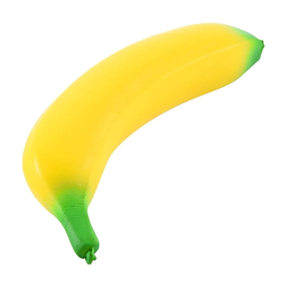 Simulation Banana Shape Squishy Squishy for Adults Soft PU Foam Sensory Gadget Large and Small Realistic Fruit Office Desk Accessory Pressure Relief Tool 1 Pack