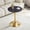 Gold+Grey, variant on Round Tulip Bistro Dining Kitchen Table with Metal Pedestal Base Thickened Tabletop for Small Places, Living Room, Cafe