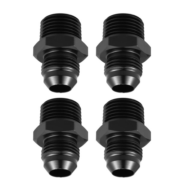 Unique Bargains 4pcs AN8 Male to 1/2" NPT Male Car Flare Reducer Hose