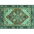 thumbnail image 1 of Ahgly Company Indoor Rectangle Persian Turquoise Blue Traditional Area Rugs, 5' x 8', 1 of 4