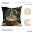 thumbnail image 4 of Snow Globe Linen toss pillowcase Decoration pillowcase Gift preferred 20x20" Cushion cover 4 set Sofa pillowcase Sofa bedroom living room car, 4 of 8