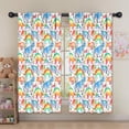 thumbnail image 5 of Blackout Kids Curtains,White Cartoon Watercolor Dinosaurs Pattern Childrens Insulated Curtains Set Of 2,Bedroom Essentials,Toddler Room Decor 52"x63", 5 of 5
