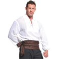 thumbnail image 1 of Morris Costumes UR29302 Pirate Shirt White Ad One Sz, 1 of 1