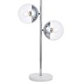 thumbnail image 1 of Living District LD6155C Eclipse 2 Light Table Lamp with Clear Glass, Chrome, 1 of 4