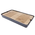 thumbnail image 3 of TOPINCN Serving Tray, Teapot Mat Tea Accessories Bamboo Panel Durable Melamine Base For Home Office, 3 of 8