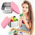 thumbnail image 1 of Snack Box Leakproof Small Containers With Silicone Lids Stackable Snack Pots For Kids Stainless Snack Containers Lunch Box For Kids School, 1 of 9