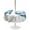 White, variant on Outdoor Tablecloth with Umbrella Hole for Patio/Picnic/Party/Camping, Light Blue Space Rocket Waterproof Table Cloth Rectangle Table Cover Washable, Modena Abstract Universe Planet (52"x 70")