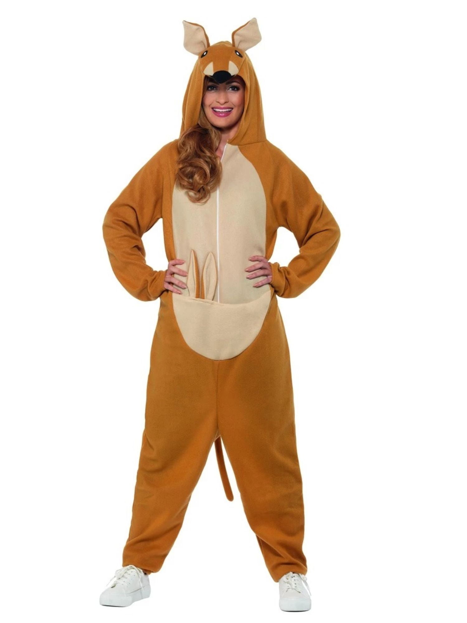 41" Brown and White Kangaroo Party Extra Large Women Halloween Costume
