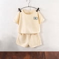 thumbnail image 6 of Auroural toddler girls clothes 3t-4t 2 piece sets for toddler girls Children's Printed Round Neck Short Sleeved Top With Elastic Waist Shorts Casual Set, 6 of 9