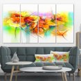 thumbnail image 1 of Bright Yellow Gerbera and Daisies - Large Floral Canvas Art Print, 1 of 3