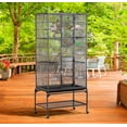 thumbnail image 3 of Yaheetech 69''H Extra Large Rolling Metal Pet Cage with Detachable Stand, Black, 3 of 8