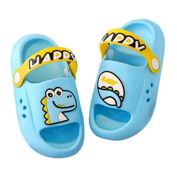 Zanarzt Toddler Indoor Outdoor Slippers for Summer Toddler Children Slippers Cute Beach Slippers for Kids Non Slip Boys Girls Summer Shoes with Slides Sandals Kids Outdoor BU1,12.5