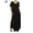Black, variant on Luxtrada Women's PLUS Viscose Jersey V-Neck Short Sleeve Relaxed T-Shirt Slit Long Maxi Dress
