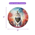 thumbnail image 5 of Hello 2025 Manx Celebrates Happy New Year Firework Balloon Ceramic Round Ornament Cat Lover Kitten Owner Gifts Home Tree Decor - 02024, 5 of 5