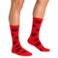 thumbnail image 2 of COUVER Unisex 100 Score Cushioned Crew Socks Red Black Size 10-13 2-Pack (4 Count), 2 of 6
