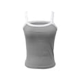 thumbnail image 3 of 2026New Women's Y2k Tank Top Buckle Scoop Neck Sleeveless Ribbed Fitted Going Out Tops Streetwear Festival Outfits(Grey,M), 3 of 4