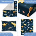 thumbnail image 4 of Beavtaens Juego de Cama para Niños Pequeños de 4 Piezas, Juego de Sábanas para Bebé Transpirable y Suave, Incluye Edredón Acolchado, Sábana Plana, Sábana Ajustable y Funda de Almohada para Niños, 4 of 6