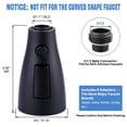 thumbnail image 6 of Wowow 3-Function Sprayer Pull Down Kitchen Faucet Spray Head Replacement with 9-Adapter Kit in Matte Black, 6 of 8