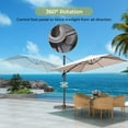 thumbnail image 6 of Vitarpatio 10x10ft Outdoor Patio Umbrella, Large Square Cantilever Umbrella Aluminum Offset Umbrella with Swivel Handle Tilt, 360 Degree Rotation and Crank, Champagne, 6 of 9