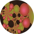 thumbnail image 1 of Ahgly Company Tapis Rond Lavable en Machine Intérieur Transitionnel Rouge Safran, 6 Pieds Rond, 1 of 7