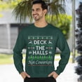 thumbnail image 3 of Ugly Christmas Sweater, Christmas Sweatshirt, Deck the Halls Not Coworkers Sweatshirt, Funny Corporate Ugly Christmas Sweater, 3 of 5